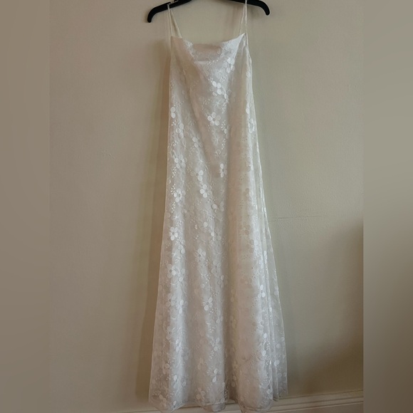 NWT Runway STAUD White Floral Maxi Dress Size Small Fully lined adjustable strap - Picture 6 of 13